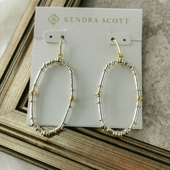 Kendra Scott Essie Mixed Metal Open Frame Earrings - Picture 1 of 3